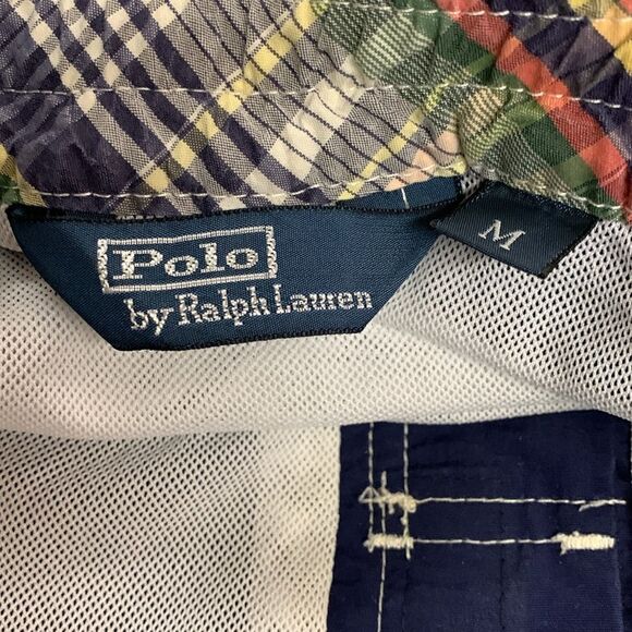 Polo Ralph Lauren Navy Cargo Drawstring Shorts Swim Trunks Size Medium - Picture 11 of 16